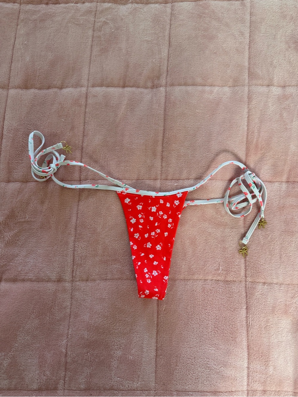 Kulani Kinis Red Floral Tie-Side Bikini Bottom